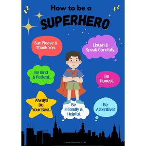 HOW TO BE A SUPERHERO (A3 PO..