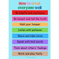 HOW TO TREAT EVERYONE WELL (A3 PORTRAIT POSTER)