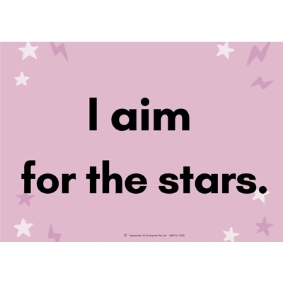 GROWTH MINDSET POSTER BW A3:I AIM FOR THE STARS