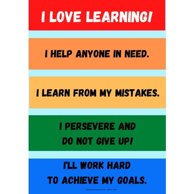 I LOVE LEARNING (A3 PORTRAIT POSTER)