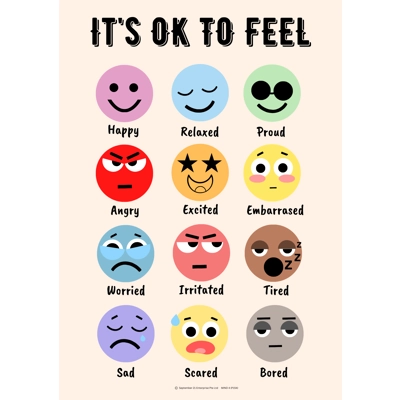 IT'S OK TO FEEL (A3 PORTRAIT POSTER)