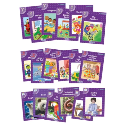Jolly Phonics Purple Readers Complete Set Level 5 (Print Letters)