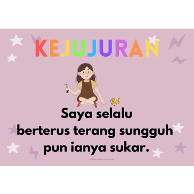 KEJUJURAN (HONESTY) A3 POSTER