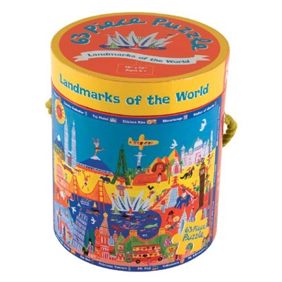 Mudpuppy Press Landmarks of the World 63 Piece Puzzle