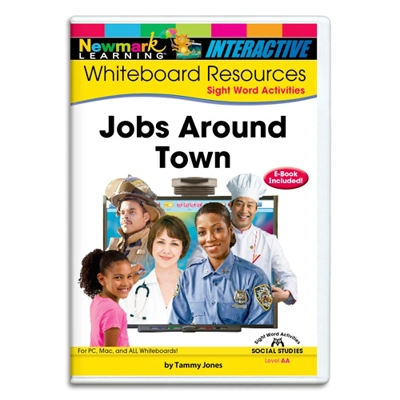 SOCIAL STUDIES SIGHT WORDS READERS WHITEBOARD GR PREK1: JOBS AROUND TOWN