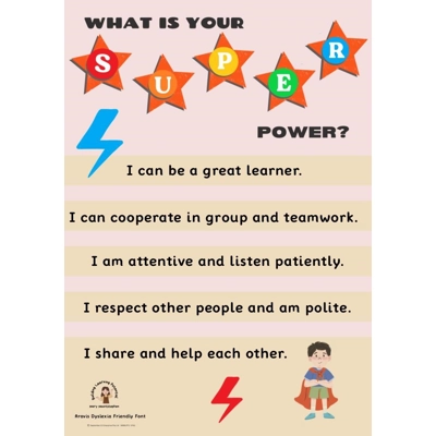 WHAT IS YOUR SUPER POWER ( A3 PORTRAIT POSTER)