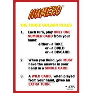 Numero® A3 rules poster lami..