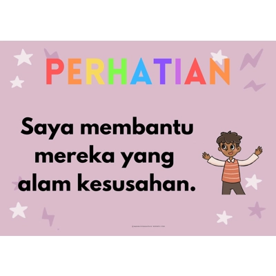 PERHATIAN (CARE) A3 POSTER