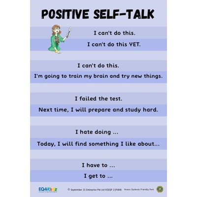 VICTORIA CARLTON'S POSITIVE SELF-TALK (A3 POSTER)