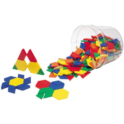 0.5 Plastic Pattern Blocks, Set of 250