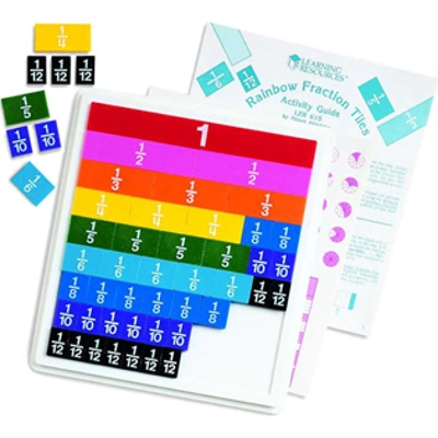 Rainbow Fraction® Tiles with Tray