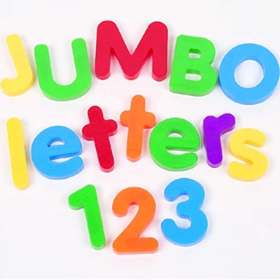 JUMBO MAGNETIC LETTERS & NUMBERS COMBO - SET 116 PC