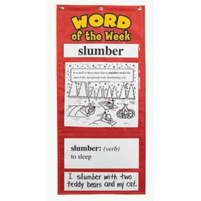 WORD OF THE WEEK VOCABULARY POCKET CHART GRADE 3