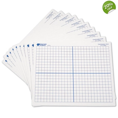 Double-Sided Dry-Erase Mats (Set of 10)