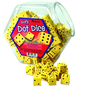 Soft Foam Dot Dice (Set of 2..