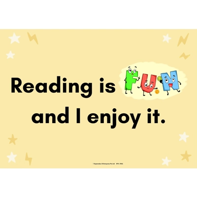 READING IS FUN AND I ENJOY IT (A3 POSTER)