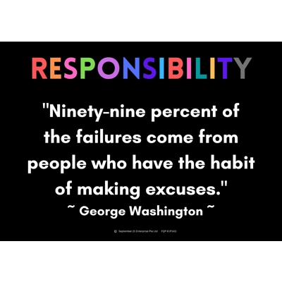 RESPONSIBILITY - GEORGE WASHINGTON A3 POSTER