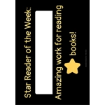 STAR READER OF THE WEEK BLANK (LAMINATED A3 POSTER)