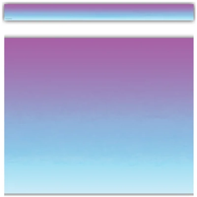 Purple and Blue Color Wash Straight Border Trim