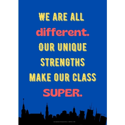 WE ARE ALL DIFFERENT (A3 PORTRAIT POSTER)