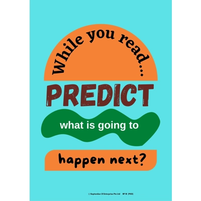 WHILE YOU READ PREDICT (A3 PORTRAIT POSTER)