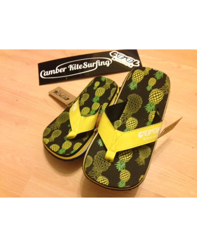 Yellow box pineapple deals flip flops