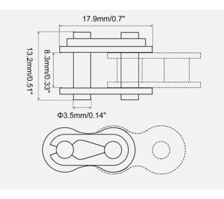 #35 gokart chain master link