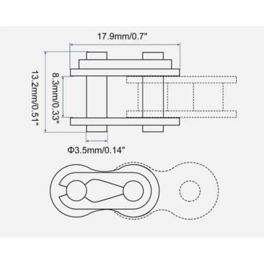 #35 gokart chain master link