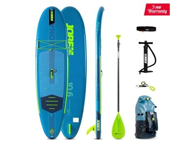 Jobe Leona 10'6 Inflatable Paddle Teal Board SUP package