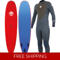 Surfboard hire includin..