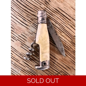 Mini Ivory/Bone Knife & Corkscrew