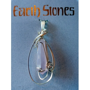 Gold Filled Earth Stone Rose Quartz Pendant