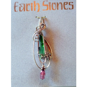 Silver Earth Stones Tourmaline & Amethyst