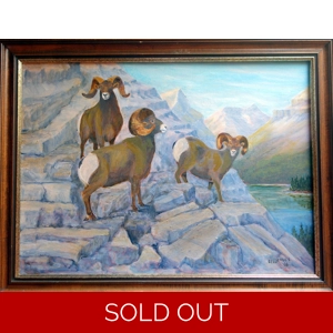 Grant Jensen Painting Big Horn Sheep