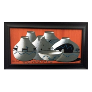 Darrin Denny Original Painting Clay Pots Summary