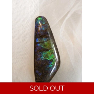 Unwrapped Cabachon Alberta Ammolite Pendant Stone