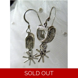 Sterling Silver Spur Hook Earrings