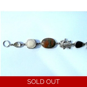 4 Stones & Frog Bracelet