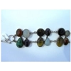 Silver Sterling & 20 Gemstone Bracelet