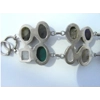 Silver Sterling & 20 Gemstone Bracelet