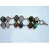 Sterling Silver & 20 Gemstone Bracelet