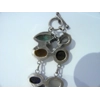 Sterling Silver & 20 Gemstone Bracelet