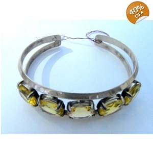 5 Stone Lemon Topaz Bracelet