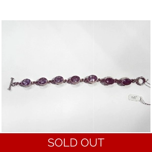 7 Stone Amethyst Bracelet