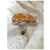 Amber & 925 Sterling Ring