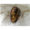 Amber & Sterling Ring