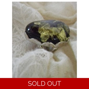 Rare Purple Amber & Sterling Ring