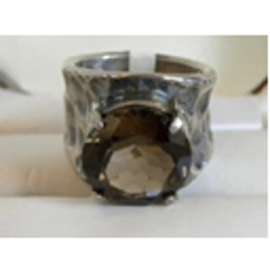 Smokey Topaz & 925 Sterling Ring