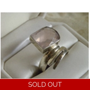 Rose Quartz & 925 Sterling Ring