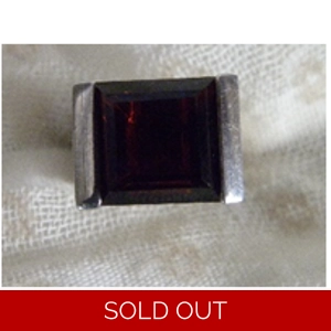 Garnet & Sterling Ring
